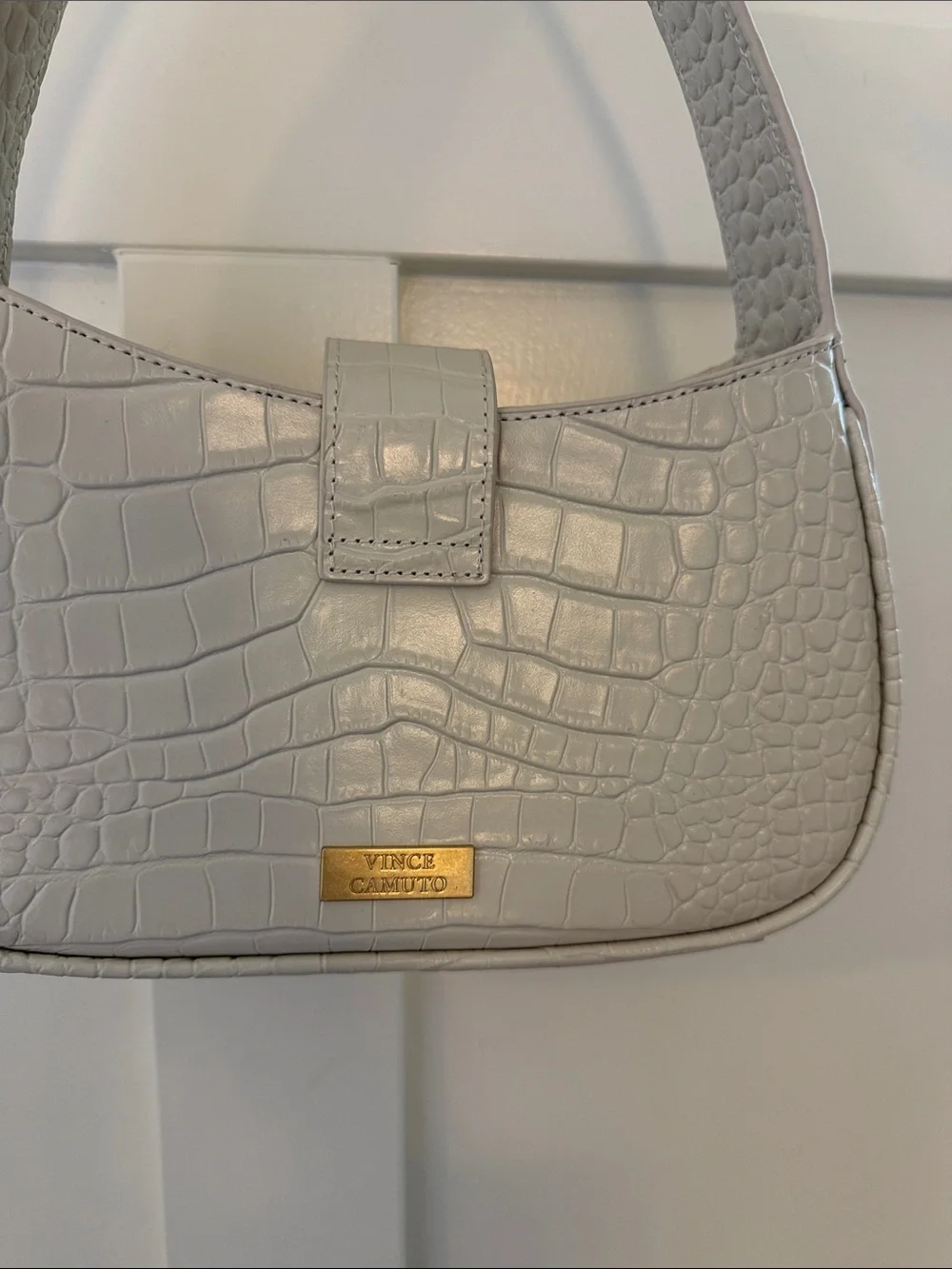 Vince Camuto Croc-Embossed Mini Shoulder Bag with Gold Hardware - Picture 2 of 8